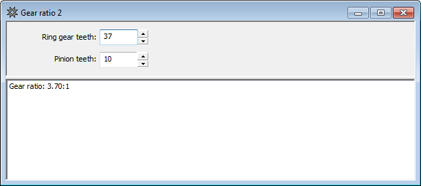 Gear Ratio Calculation 2