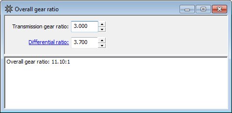 Overall Gear Ratio Calculation