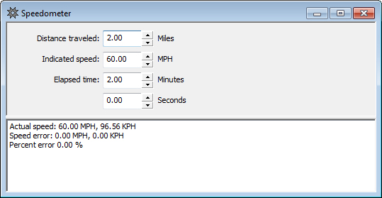 Speedometer Error Calculation